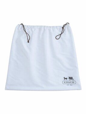 Coach Purse Ivory Cloth Protective Drawstring Duster Bag 15X19 Logo
